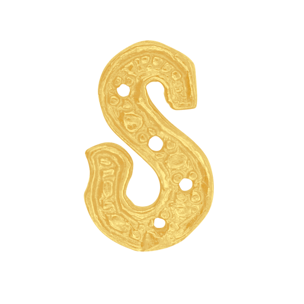 ITI NYC Block Script in 14K Gold (10mm) (Semi-Polished)