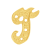 ITI NYC Block Script in 14K Gold (10mm) (Semi-Polished)