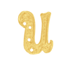 ITI NYC Block Script in 14K Gold (10mm) (Semi-Polished)