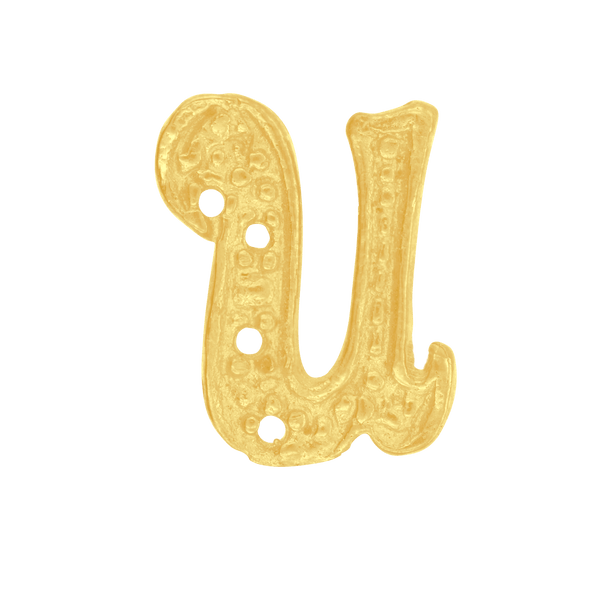 ITI NYC Block Script in 14K Gold (10mm) (Semi-Polished)