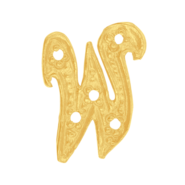 ITI NYC Block Script in 14K Gold (10mm) (Semi-Polished)