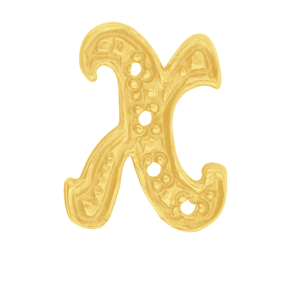 ITI NYC Block Script in 14K Gold (10mm) (Semi-Polished)