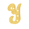 ITI NYC Block Script in 14K Gold (10mm) (Semi-Polished)