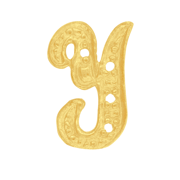 ITI NYC Block Script in 14K Gold (10mm) (Semi-Polished)