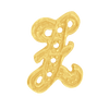 ITI NYC Block Script in 14K Gold (10mm) (Semi-Polished)