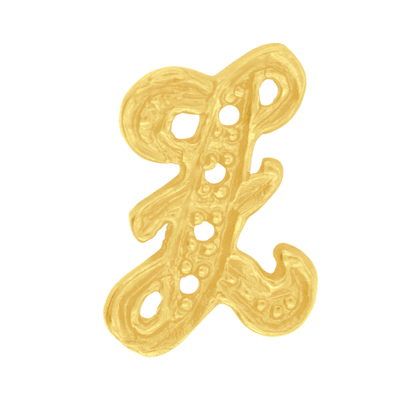 ITI NYC Block Script in 14K Gold (10mm) (Semi-Polished)