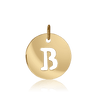ITI NYC Uppercase Cut Out Disc in 14K Gold (12mm) (100% Polished with Bail)