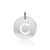 ITI NYC Uppercase Cut Out Disc in 14K Gold (12mm) (100% Polished with Bail)