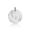 ITI NYC Uppercase Cut Out Disc in Sterling Silver (12mm) (100% Polished with Bail)