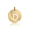 ITI NYC Uppercase Cut Out Disc in 14K Gold (12mm) (100% Polished with Bail)