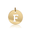 ITI NYC Uppercase Cut Out Disc in 14K Gold (12mm) (100% Polished with Bail)