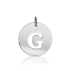 ITI NYC Uppercase Cut Out Disc in 14K Gold (12mm) (100% Polished with Bail)