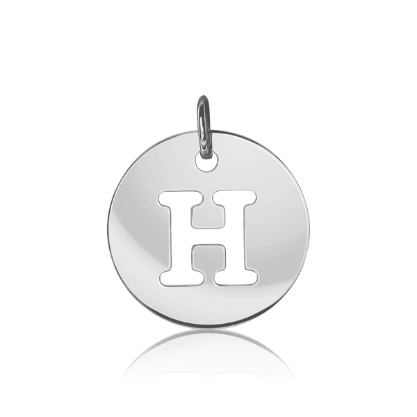 ITI NYC Uppercase Cut Out Disc in 14K Gold (12mm) (100% Polished with Bail)
