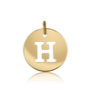 ITI NYC Uppercase Cut Out Disc in 14K Gold (12mm) (100% Polished with Bail)