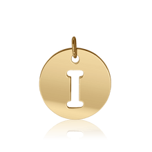 Load image into Gallery viewer, ITI NYC Uppercase Cut Out Disc in Sterling Silver (12mm) (100% Polished with Bail)
