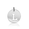 ITI NYC Uppercase Cut Out Disc in 14K Gold (12mm) (100% Polished with Bail)