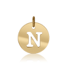 ITI NYC Uppercase Cut Out Disc in 14K Gold (12mm) (100% Polished with Bail)