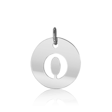 Load image into Gallery viewer, ITI NYC Uppercase Cut Out Disc in Sterling Silver (12mm) (100% Polished with Bail)
