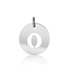 ITI NYC Uppercase Cut Out Disc in Sterling Silver (12mm) (100% Polished with Bail)