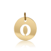 ITI NYC Uppercase Cut Out Disc in 14K Gold (12mm) (100% Polished with Bail)