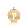 ITI NYC Uppercase Cut Out Disc in 14K Gold (12mm) (100% Polished with Bail)