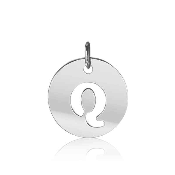 ITI NYC Uppercase Cut Out Disc in 14K Gold (12mm) (100% Polished with Bail)