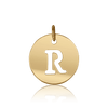 ITI NYC Uppercase Cut Out Disc in 14K Gold (12mm) (100% Polished with Bail)