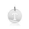 ITI NYC Uppercase Cut Out Disc in Sterling Silver (12mm) (100% Polished with Bail)
