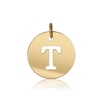 ITI NYC Uppercase Cut Out Disc in 14K Gold (12mm) (100% Polished with Bail)