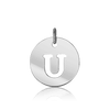 ITI NYC Uppercase Cut Out Disc in 14K Gold (12mm) (100% Polished with Bail)