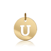 ITI NYC Uppercase Cut Out Disc in 14K Gold (12mm) (100% Polished with Bail)