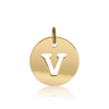 ITI NYC Uppercase Cut Out Disc in 14K Gold (12mm) (100% Polished with Bail)