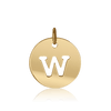 ITI NYC Uppercase Cut Out Disc in 14K Gold (12mm) (100% Polished with Bail)