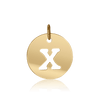 ITI NYC Uppercase Cut Out Disc in 14K Gold (12mm) (100% Polished with Bail)