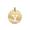 ITI NYC Uppercase Cut Out Disc in 14K Gold (12mm) (100% Polished with Bail)