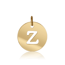 Load image into Gallery viewer, ITI NYC Uppercase Cut Out Disc in Sterling Silver (12mm) (100% Polished with Bail)
