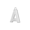 Block Initial Pendant with 1 Ring in Sterling Silver (15.00 mm)
