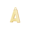 Block Initial Pendant with 1 Ring in 14K Gold (15.00 mm)