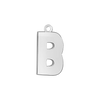Block Initial Pendant with 1 Ring in Sterling Silver (15.00 mm)