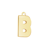 Block Initial Pendant with 1 Ring in 14K Gold (15.00 mm)