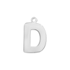 Block Initial Pendant with 1 Ring in 14K Gold (15.00 mm)