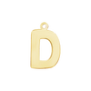 Block Initial Pendant with 1 Ring in 14K Gold (15.00 mm)