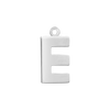 Block Initial Pendant with 1 Ring in Sterling Silver (15.00 mm)