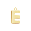 Block Initial Pendant with 1 Ring in 14K Gold (15.00 mm)