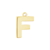 Block Initial Pendant with 1 Ring in 14K Gold (15.00 mm)