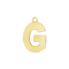 Block Initial Pendant with 1 Ring in 14K Gold (15.00 mm)