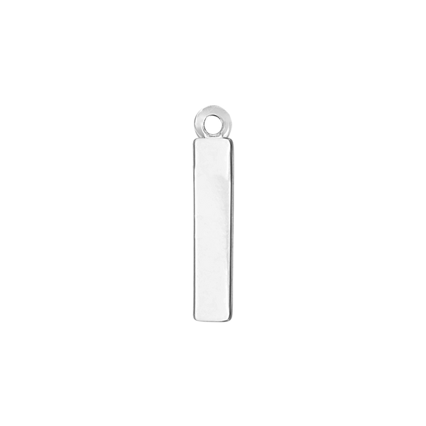 Block Initial Pendant with 1 Ring in 14K Gold (15.00 mm)