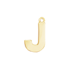 Block Initial Pendant with 1 Ring in 14K Gold (15.00 mm)
