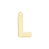 Block Initial Pendant with 1 Ring in 14K Gold (15.00 mm)