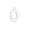 Block Initial Pendant with 1 Ring in 14K Gold (15.00 mm)